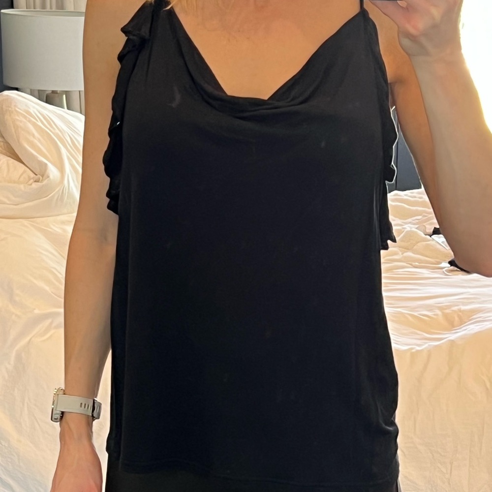 Black cowl neck Express tank top